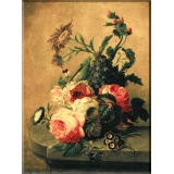Bukiet kwiatów na stole - Jan van Huysum (B)